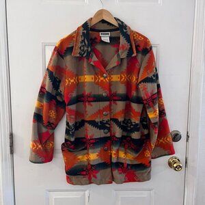 VTG Lake Matley Unisex Aztec/ Western/Farmhouse Print Outdoor Jacket Sz Med